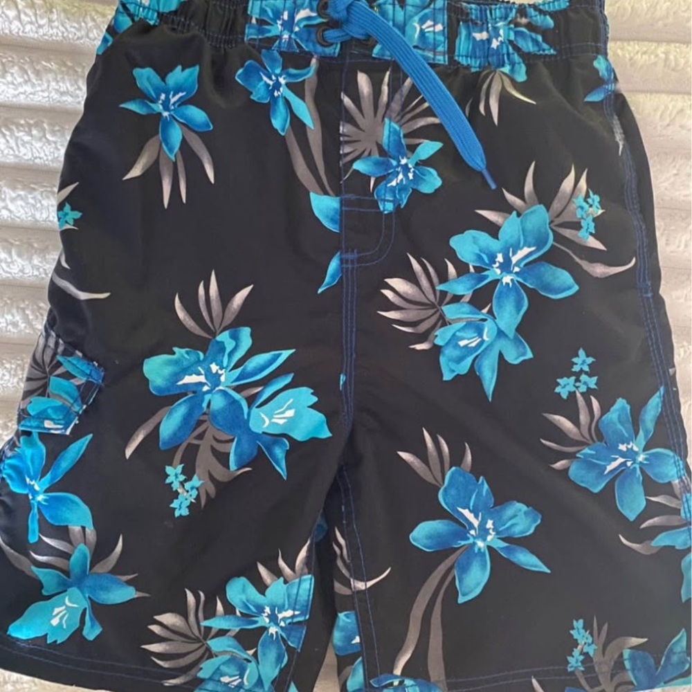 Boy’s Swim Trunks - Blue and Black